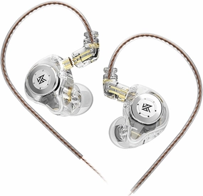 KZ EDX PRO in Ear Monitor, IEM Earphones Headphone with 1DD, HiFi Deep Bass IEM for Gaming, Wired Gaming Earbuds with 10mm Dynamic Driver Detachable Cable for Video Music Church (White, Without mic) in-ear monitors,hi-fi IEMs,studio earphones,