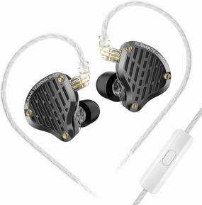KZ PR3 IEM Headphonen, KZ in Ear Monitor Earphone,13.2mm Planar Magnetic Driver in-Ear Wired Headphones, HiFi IEM Earphones Earbuds with Detachable Cable for Musicians (PR3-Black, with Microphone) audiophile headphones,high-end headphones,studio over-ear,
