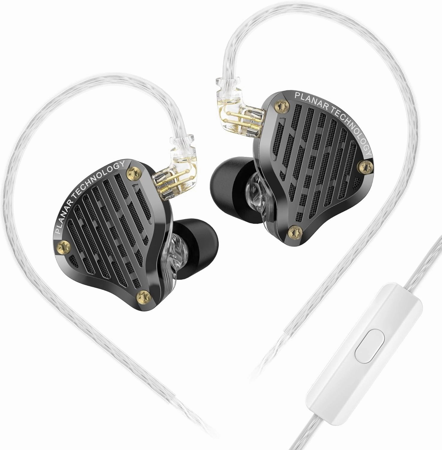 KZ PR3 IEM Headphonen, KZ in Ear Monitor Earphone,13.2mm Planar Magnetic Driver in-Ear Wired Headphones, HiFi IEM Earphones Earbuds with Detachable Cable for Musicians (PR3-Black, with Microphone) audiophile headphones,high-end headphones,studio over-ear,