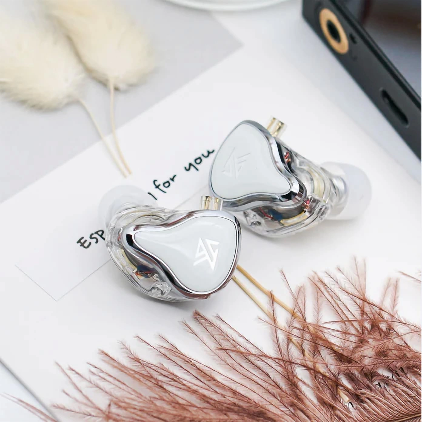 KZ ZAS 7BA 1DD In Ear Earphone - 16 Unit Hybrid Technology Flagship Monitor Headphones - 8Core Cable Music Sport Earphone (with Mic, White)