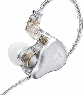 KZ ZAS 7BA 1DD In Ear Earphone - 16 Unit Hybrid Technology Flagship Monitor Headphones - 8Core Cable Music Sport Earphone (with Mic, White) in-ear monitors,hi-fi IEMs,studio earphones,