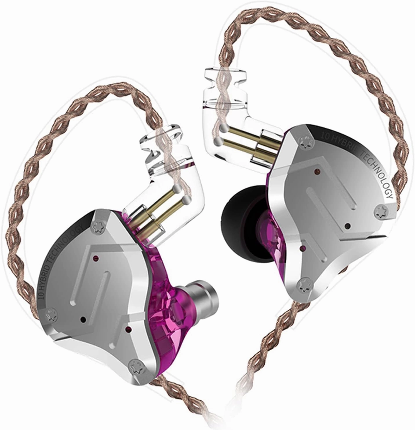 KZ ZS10 Pro 4BA 1DD in Ear Monitor Earphone 5 Driver HiFi Metal Earbuds Headphone Noise Cancelling IEM Earphone in-ear monitors,hi-fi IEMs,studio earphones,