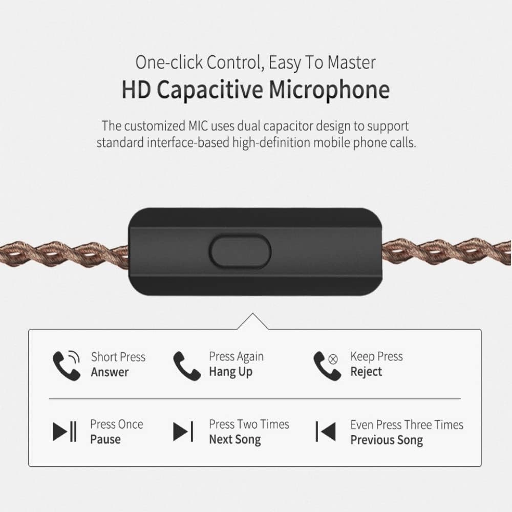 KZ ZS10 PRO Headphone Wired, 4BA 1DD Multi Driver in Ear Earphone IEM ZS10 Pro Wired Gaming Earbuds, Noise Cancelling in Ear Monitor with Comfortable Wrap Around 2 Pin Detachable Cable (Blue,with Mic)