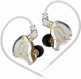 KZ ZS10 Pro IEM Headphone,KZ in Ear Monitor Earbuds Headphone, 4BA 1DD Wired Earphone Multi Driver in Ear Earphone IEM,Wired Gaming Earphone,on Stage Monitor for Singer Guitarist (Gold, No Mic) in-ear monitors,hi-fi IEMs,studio earphones,