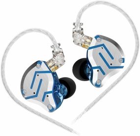 KZ ZS10 Pro In Ear Monitor, 4BA 1DD Multi Driver Earphone for Singer Guitarist Drummer (Glare Blue, No Mic) in-ear monitors,hi-fi IEMs,studio earphones,