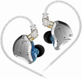 KZ ZS10 Pro in Ear Monitor Wired Headphone, KZ HiFi Earbuds in Ear Monitor Earphone with 4 Balanced Armatures and 1 Dynamic Drivers Professional IEM Headphone for Drummer Musician(Blue No Mic) in-ear monitors,hi-fi IEMs,studio earphones,