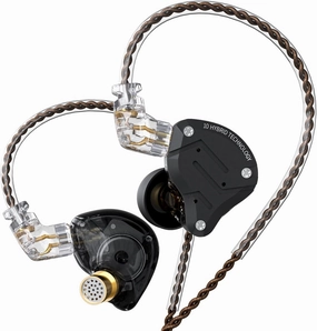 KZ ZS10 Pro Wired Earbuds in Ear Monitor Headphone KZ IEMs for Gaming in-Ear Earphone 4BA 1DD Drivers Metal Earphones with Stainless Steel Faceplate, 2 Pin Detachable Cable (Matte Black, Without Mic) audiophile headphones,high-end headphones,studio over-ea