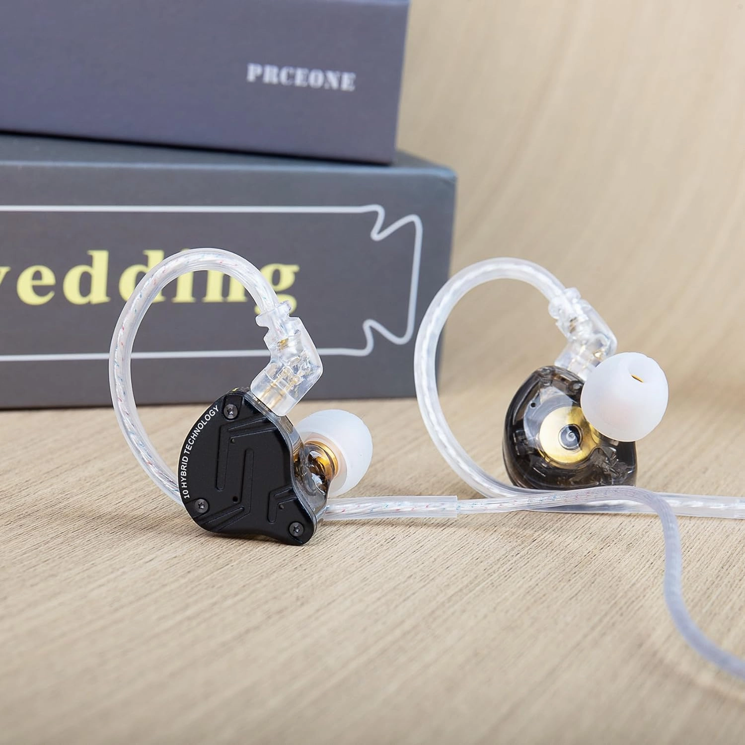 KZ ZS10 Pro X in Ear Earphone, Upgraded 4BA 1DD KZ Headphone Multi Driver in Ear Earphone IEM with Alloy Faceplace Detachable Silver-Plated Recessed 0.75mm 2Pin Cable for Audiophile (Dark, with Mic)