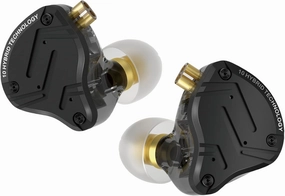 KZ ZS10 PRO X in Ear Monitor Headphones, Upgrade 4BA 1DD Hybrid Driver IEM Earphones, HiFi Metal Wired Gaming Earbuds, for Singers Bass Player Drummers Guitarist Musicians Dj (Without Mic,Black) in-ear monitors,hi-fi IEMs,studio earphones,