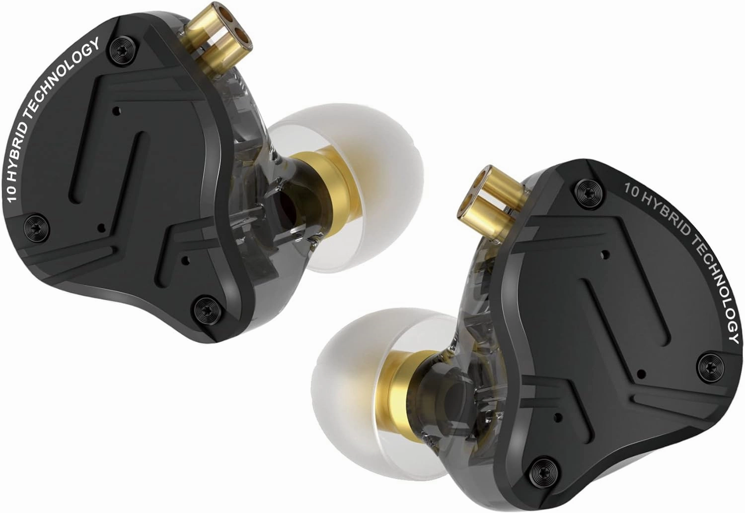 KZ ZS10 PRO X in Ear Monitor Headphones, Upgrade 4BA 1DD Hybrid Driver IEM Earphones, HiFi Metal Wired Gaming Earbuds, for Singers Bass Player Drummers Guitarist Musicians Dj (Without Mic,Black) in-ear monitors,hi-fi IEMs,studio earphones,