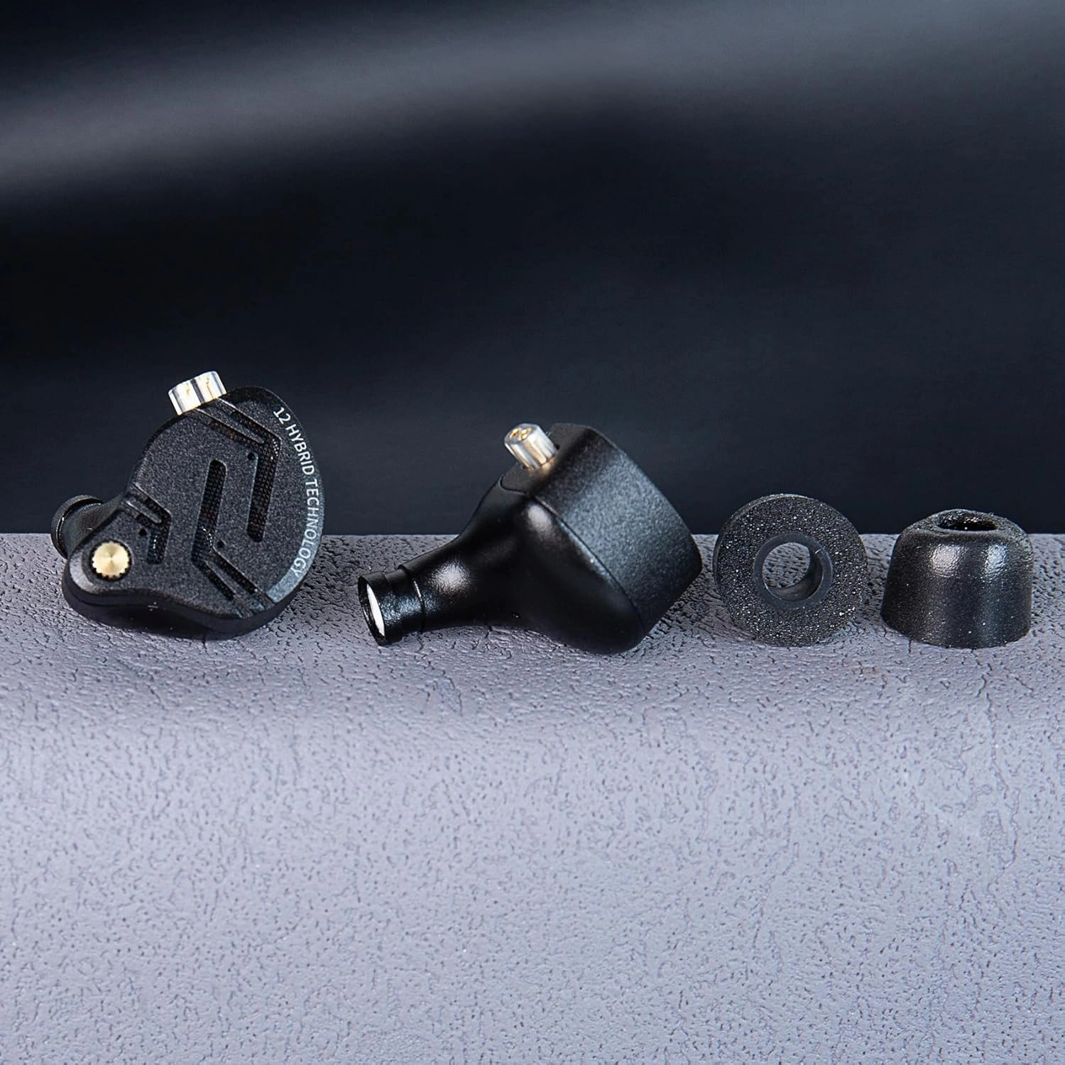 KZ ZS12 PRO X in Ear Monitor Headphones, Wired Gaming Earbuds 1DD 5BA Hybrid Driver IEM Earphone without Mic, KZ IEM in Ear Monitors for Musician Audiophile,2Pin IEM Cable, without Tuning Switch,Black