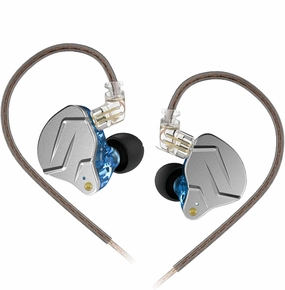 KZ ZSN PRO in-Ear Headphones, Gaming Earbuds, HiFi KZ in Ear Monitor, High Fidelity Bass Wired Earbuds Earphones with 1DD 1BA Hybrid Driver & 3.5mm Audio Plug Detachable Cable (Blue Without Mic) in-ear monitors,hi-fi IEMs,studio earphones,