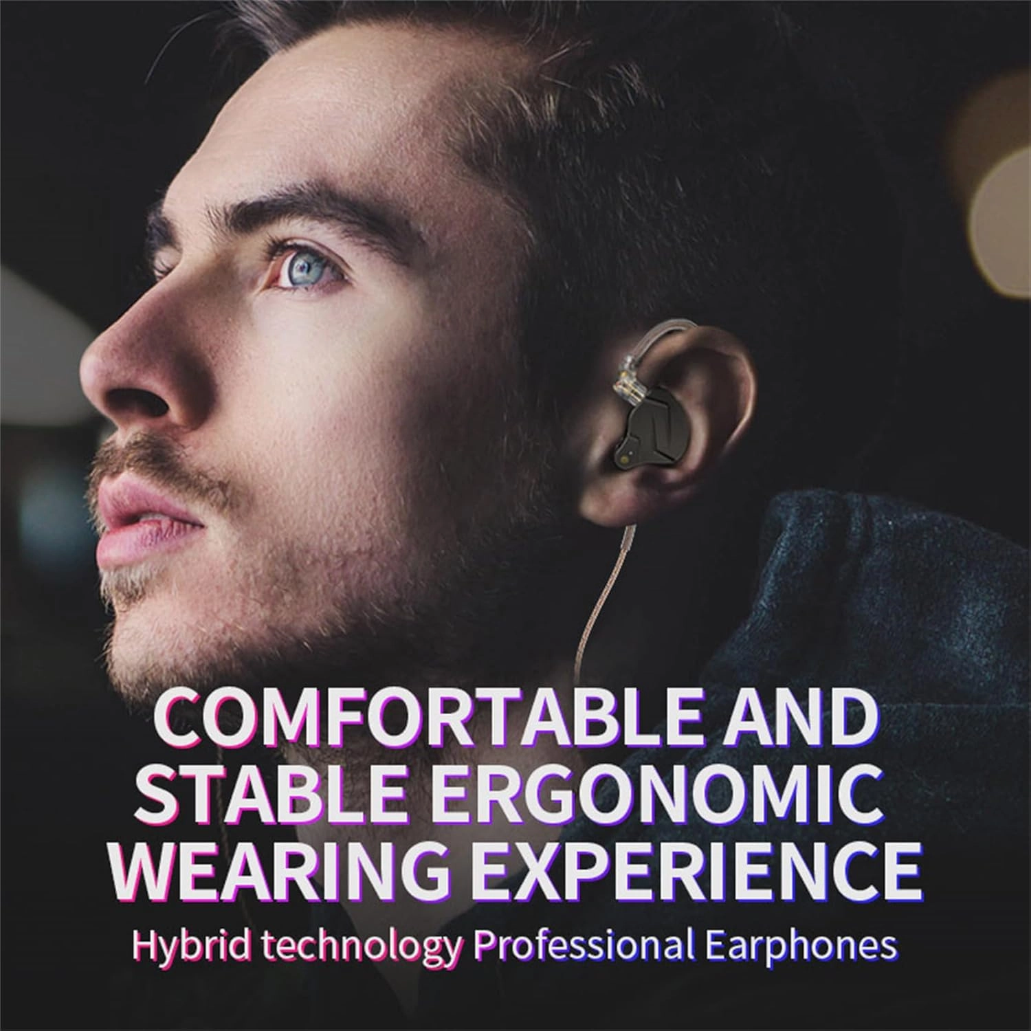 KZ ZSN Pro in Ear Monitors IEM Earphones with Hybrid Dynamic Driver Balanced Armature Wired Earbuds Headphones 1DD 1BA Gaming Earbuds Stereo Bass Sound Ergonomic Comfortable Fit (Gray Without Mic)