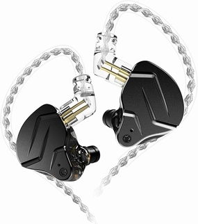 KZ ZSN PRO X HiFi in Ear Monitor IEM Headphones, 1BA 1DD Earbud Headphone Dual Driver Drummer Musician Earphone Stereo Headset with Removable C Pin Cable for Church (NO Mic, Dark Black) in-ear monitors,hi-fi IEMs,studio earphones,