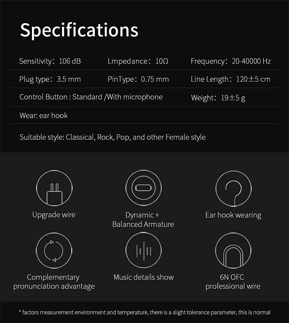 KZ ZST 1BA 1DD in Ear Earphone Clear HiFi Monitor Earbuds Wired Sport Gaming Earphone for Musician Singer Audiophile