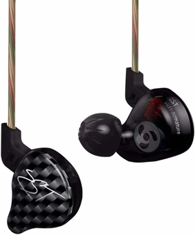 KZ ZST Dynamic Hybrid Dual Driver in Ear Earphones (Black with Mic) in-ear monitors,hi-fi IEMs,studio earphones,