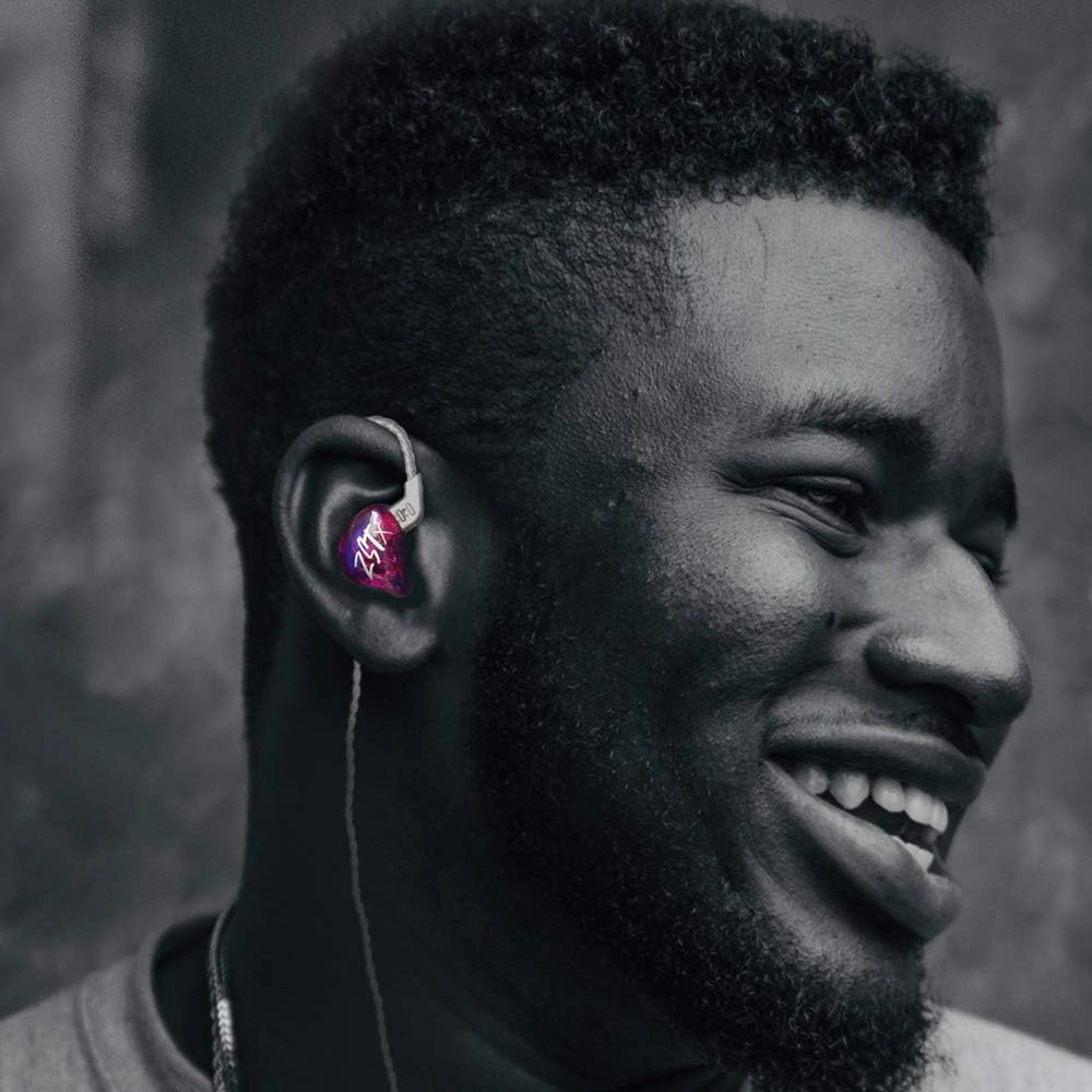 KZ ZST X in-Ear Monitors, Upgraded Dynamic Hybrid Dual Driver ZSTX Earphones, HiFi Stereo IEM Wired Earbuds/Headphones with Detachable Cable for Musician Audiophile (Without Mic, Purple)