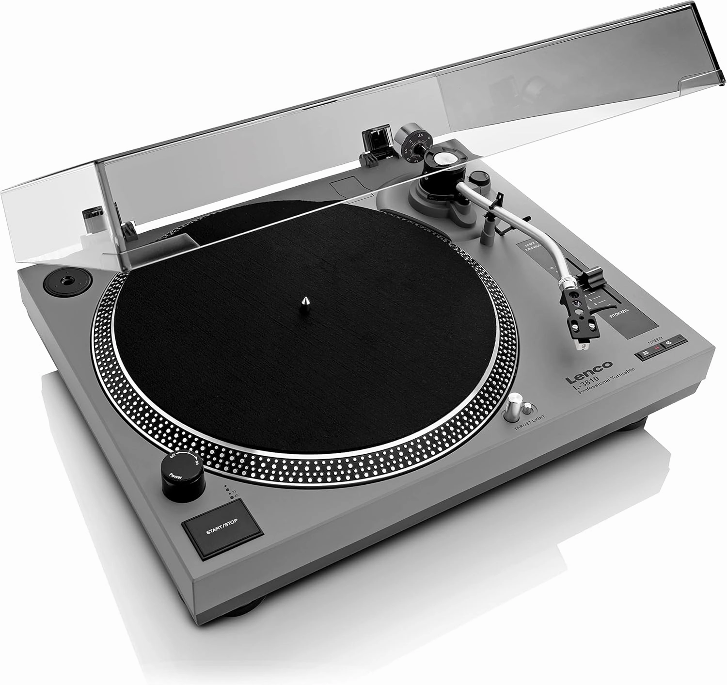 L-3810 Turntable | Direct-Drive Turntable with Pinch Control | Grey