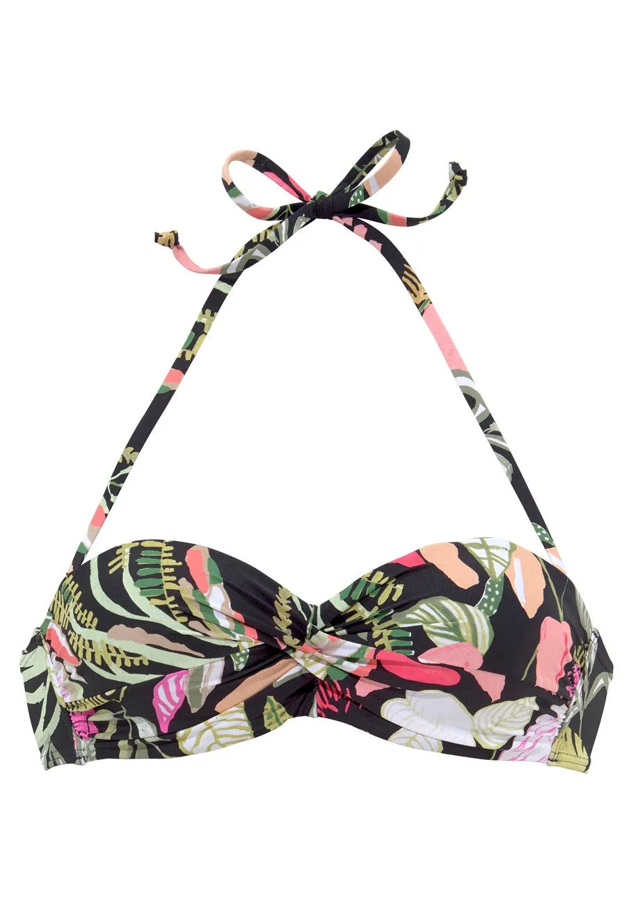 LASCANA Women's Tropical Underwire Bikini Top