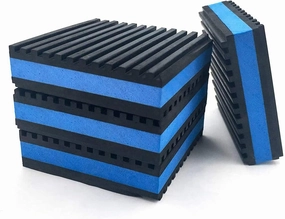 LBG Products Rubber Anti-Vibration Isolator Pads,Heavy Duty Blue EVA Pad for Air Conditioner,Compressors,HVAC,Treadmills etc(2'' X 2'' x 7/8'') isolation pads,speaker feet,vibration dampeners,