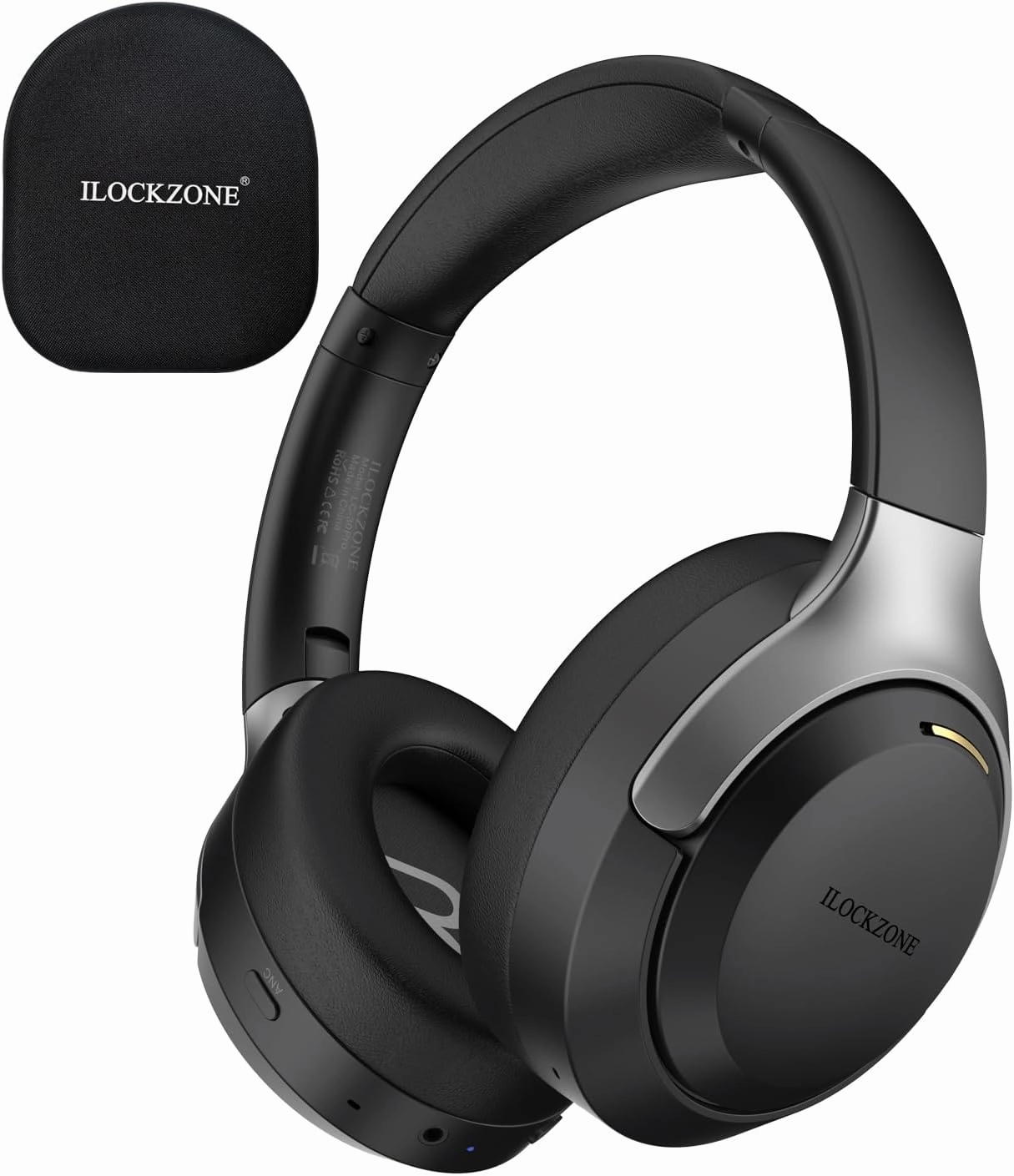LC30Pro Hybrid Active Noise Cancelling Headphones Over Ear, 100H Playtime Wireless Bluetooth Headphones with Mic, HiFi Audio, 3 EQ Modes, Low Latency, Foldable for Gaming/Travel/Office over-ear headphones,closed back headphones,wireless studio cans,