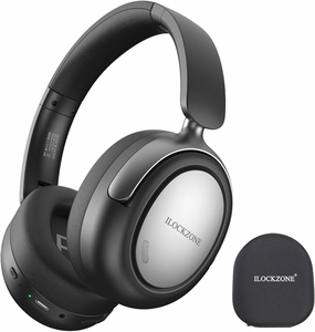 LC40 Hybrid Active Noise Cancelling Headphones Over Ear, Bluetooth Headphones with Mic, HiFi Audio Wireless Headset with 100H Playtime over-ear headphones,closed back headphones,wireless studio cans,