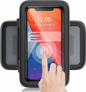 LC-dolida Shower Phone Holder Waterproof 480 Rotation Phone Stand Case Mount for Bathroom Batheub Kitchen Wall Mirro Compatible with iPhone 16 15 14 13 12 11 Plus Pro Max XS XR up to 6.8" Cell Phone speaker wall mount,audio bracket,AV wall mounting,