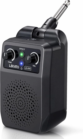 LEKATO Mini Electric Guitar Amp 5W, Portable Guitar Amp Bluetooth with Built-in 4 Effects, Clean Distortion Overdrive Reverb, Rechargeable Small Guitar Amp for Practice tube amplifier,valve amp,audiophile tube stereo,