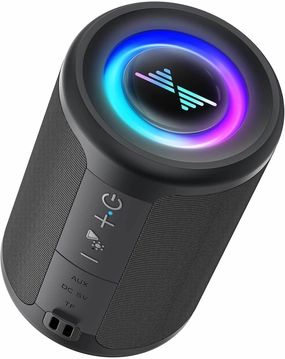 LENRUE Small Portable Bluetooth Speaker with Lights, TWS Stereo Surround Sound, Type C Powered, Bluetooth 5.3, AUX TF Card Input, Wireless for Outdoor Home, Coolest Gifts wireless speakers,portable Bluetooth speaker,multiroom speaker,