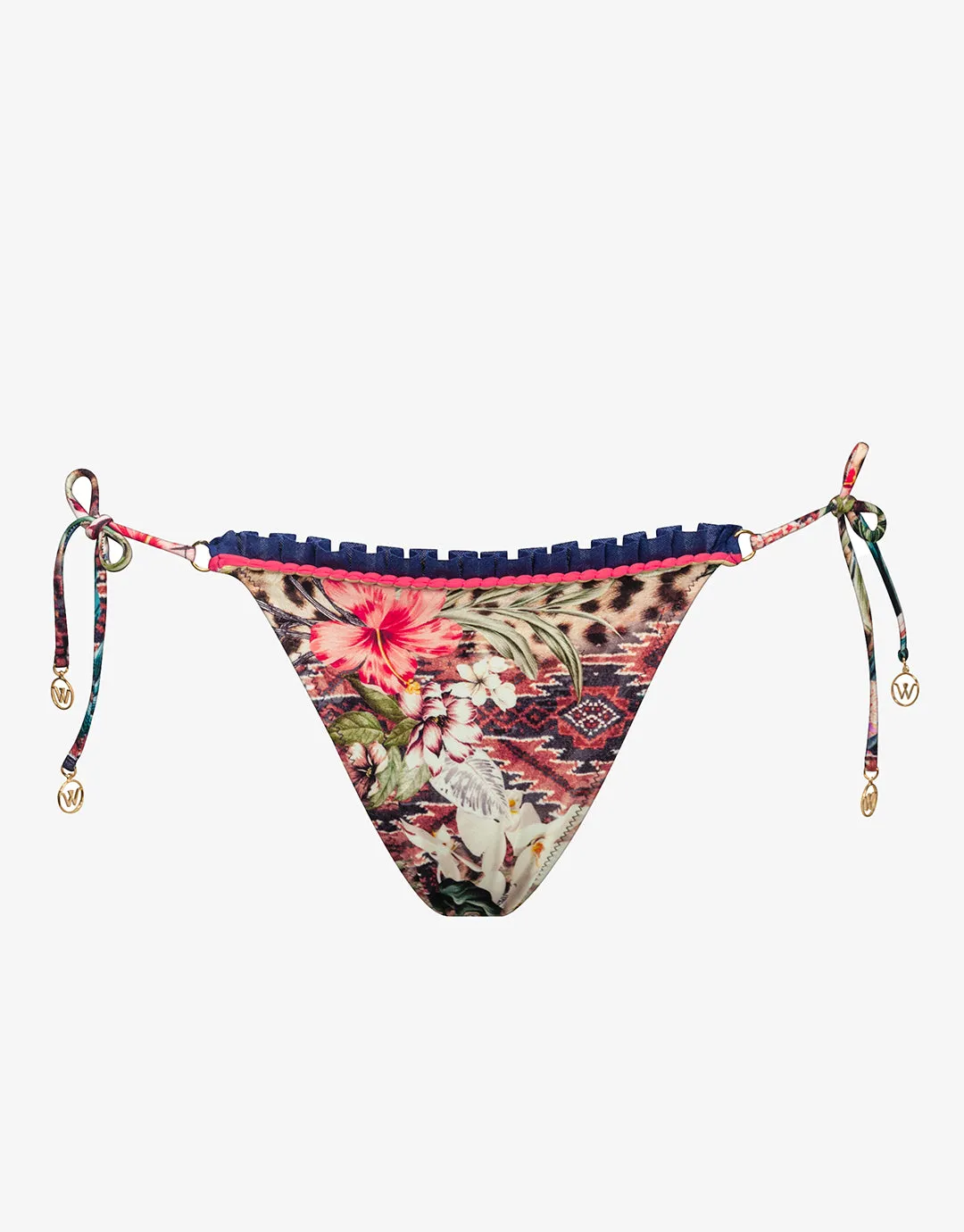 Leo Allures Tie Side Bikini Pant - Wild Tropics