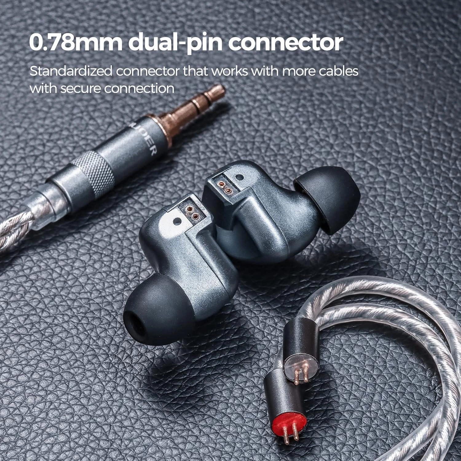 Letshuoer S12 in-Ear Headphones 14.8mm Planar Magnetic Driver Wired in-Ear HiFi Earphones for Smartphones/PC/Tablet (3.5mm Connector, Silver)