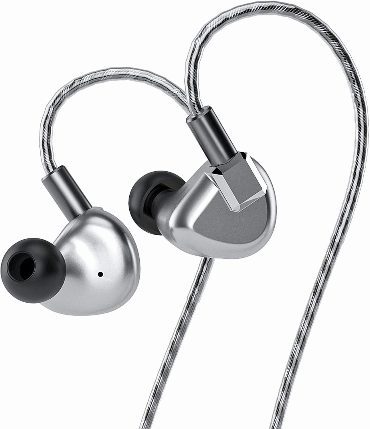 Letshuoer S12 in-Ear Headphones 14.8mm Planar Magnetic Driver Wired in-Ear HiFi Earphones for Smartphones/PC/Tablet (3.5mm Connector, Silver) in-ear monitors,hi-fi IEMs,studio earphones,