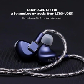 Letshuoer S12 PRO in Ear Headphones 14.8mm Planar Magnetic Driver Wired HiFi Earphones for Smartphones/PC/Tablet (Deep Space Blue, 2.5mm / 3.5mm / 4.4mm Connector) in-ear monitors,hi-fi IEMs,studio earphones,