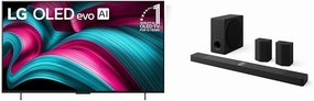LG 42" OLED evo C5 4K AI TV & 9.1.5-Ch. S95TR Soundbar with Dolby Atmos, DTS:X, Wireless Speakers and Subwoofer Home Theater Bundle home cinema system,5.1 home theater,surround sound package,