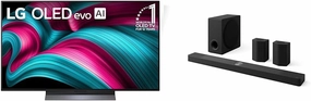 LG 48" OLED evo C5 4K Smart TV & 9.1.5-Ch. S95TR Soundbar with Dolby Atmos, DTS:X, Wireless Speakers and Subwoofer Home Theater Bundle home cinema system,5.1 home theater,surround sound package,
