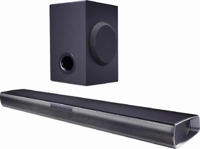 LG SQC1 Bluetooth 2.1 Ch 160W Soundbar with Wireless Subwoofer, Remote and Optical Connection - Black soundbar,TV speaker bar,home theater soundbar,