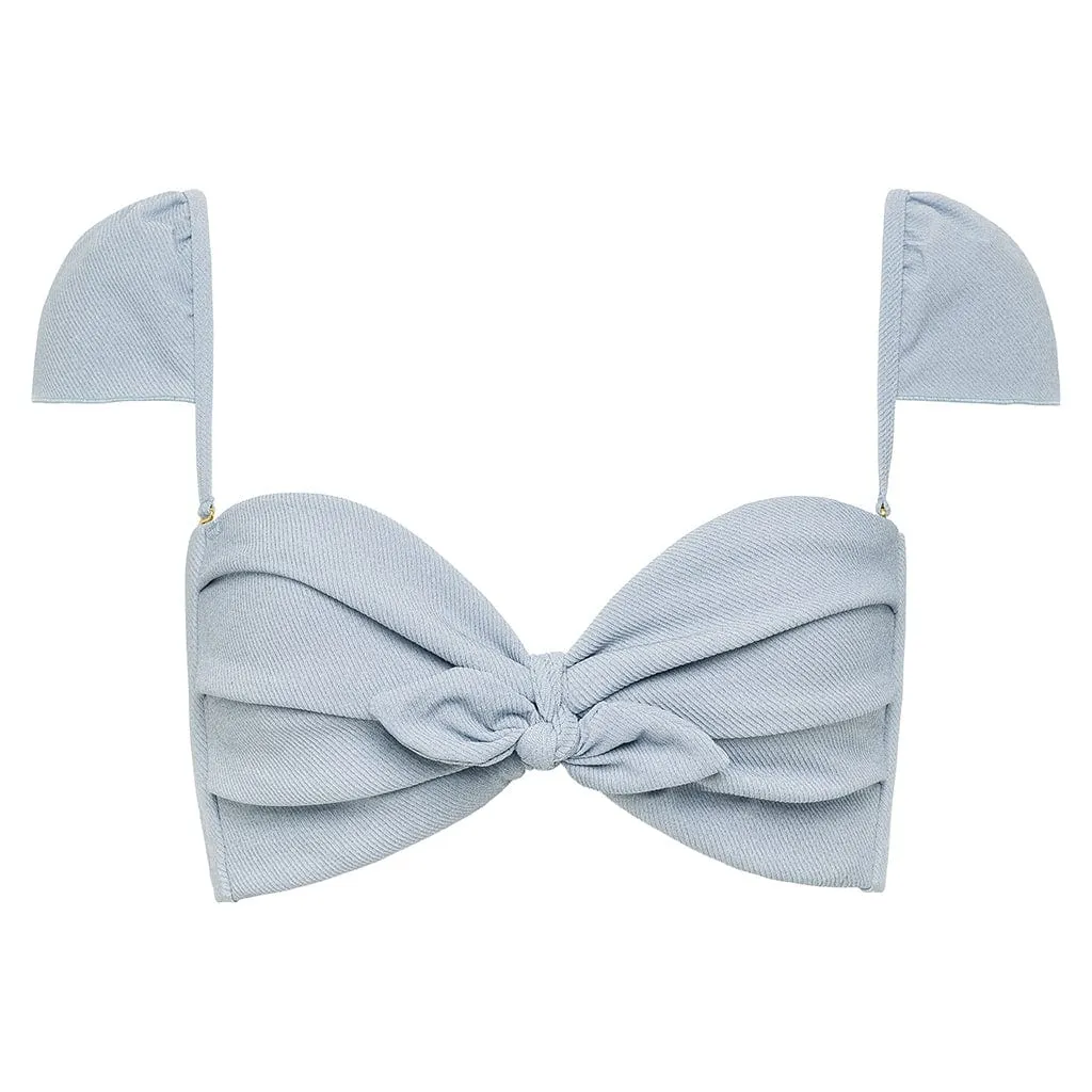 Light Denim Cabana Bikini Top
