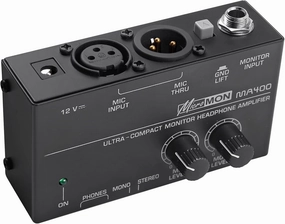 LiNKFOR MA400 Headphone Amplifier for XLR Microphone & Audio Signal with Volume Controls, 6.35mm & 3.5mm Headphone Outputs, Portable with 12V Power Supply headphone amplifier,portable amp,desktop headphone amp,