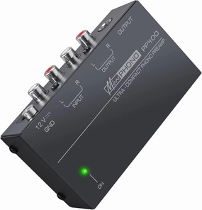 LiNKFOR Phono Preamplifier PP400 Phono Preamp Preamplifier with Certified Power Adapter Turntable Preamp Metal Shell RCA Input and Output Phono Preamplifier for Turntable phono preamp,turntable amplifier,record player preamp,
