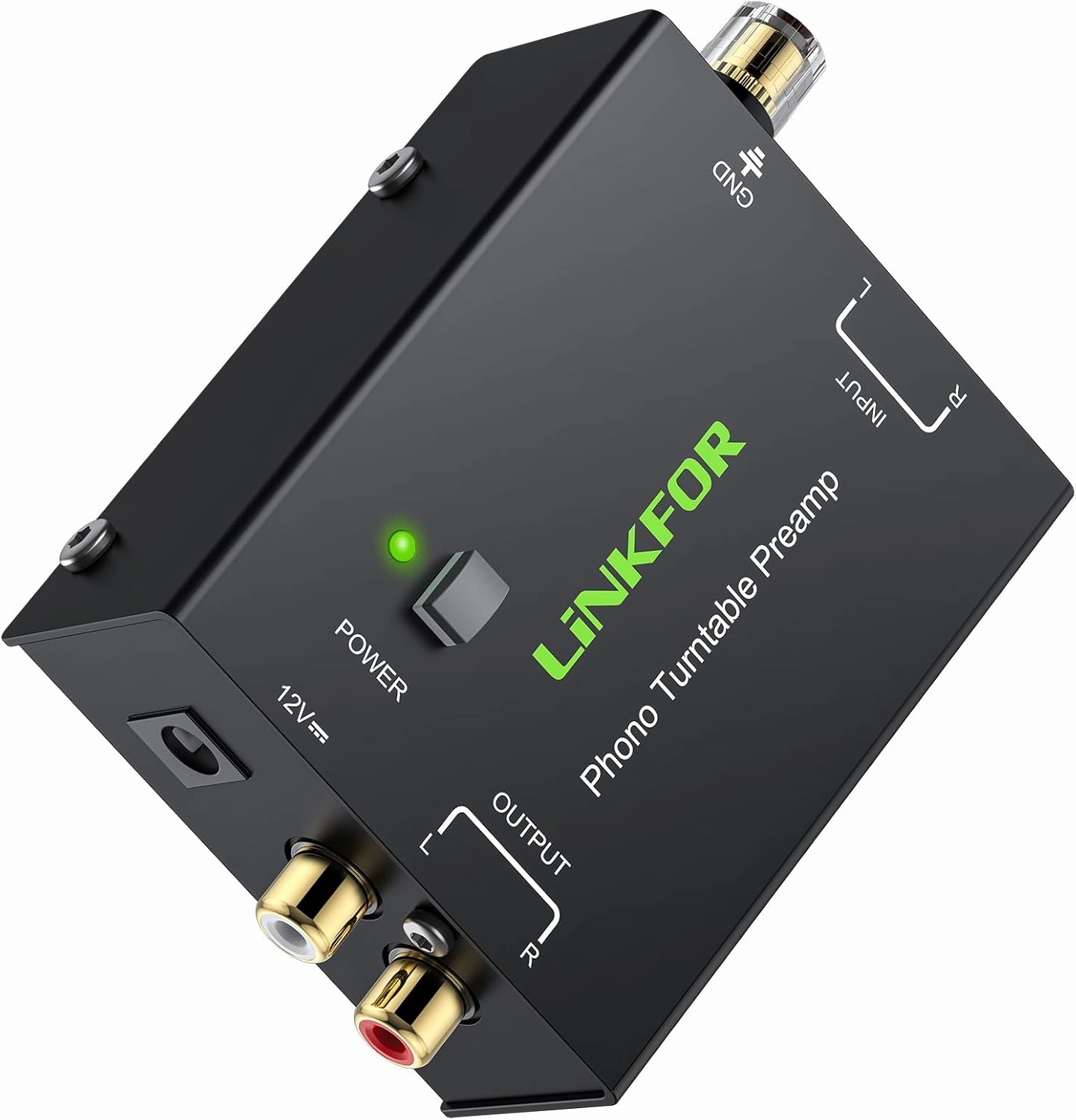 LiNKFOR Phono Turntable Preamp,PP900 Ultra-Compact Phono Preamplifier Mini Electronic Audio Stereo with RCA Input, RCA Output & Low Noise Operation, Power Adapter Included phono preamp,turntable amplifier,record player preamp,