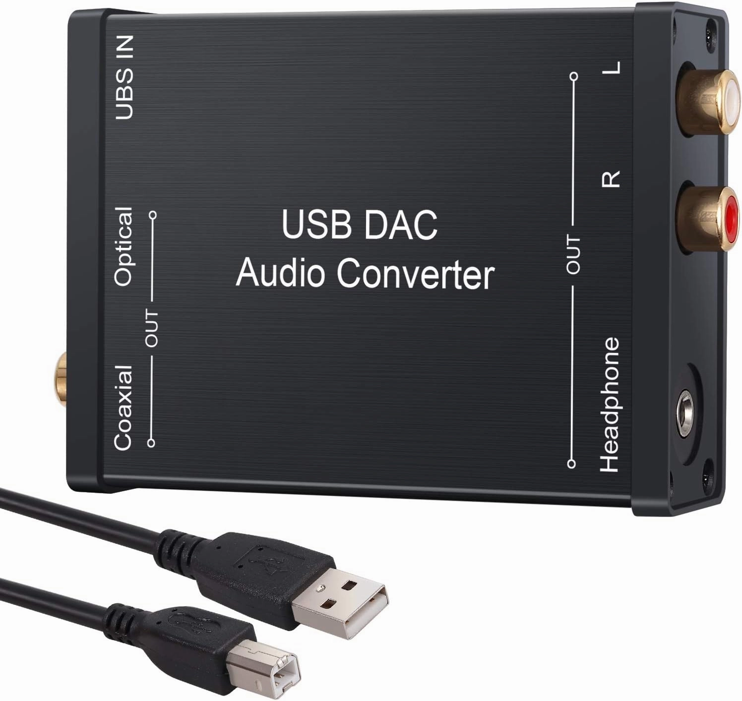 LiNKFOR USB to SPDIF Coaxial RCA and 3.5mm Headphone Jack Converter USB DAC Optical Audio Adapter USB DAC PCM for Windows Mac PS4 PS3 DAC,USB audio converter,digital to analog converter,