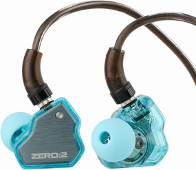 Linsoul 7Hz x Crinacle Zero:2 in Ear Monitor, Updated 10mm Dynamic Driver IEM, Wired Earbuds Earphones, Gaming Earbuds, with OFC IEM Cable for Musician (Blue) audiophile headphones,high-end headphones,studio over-ear,