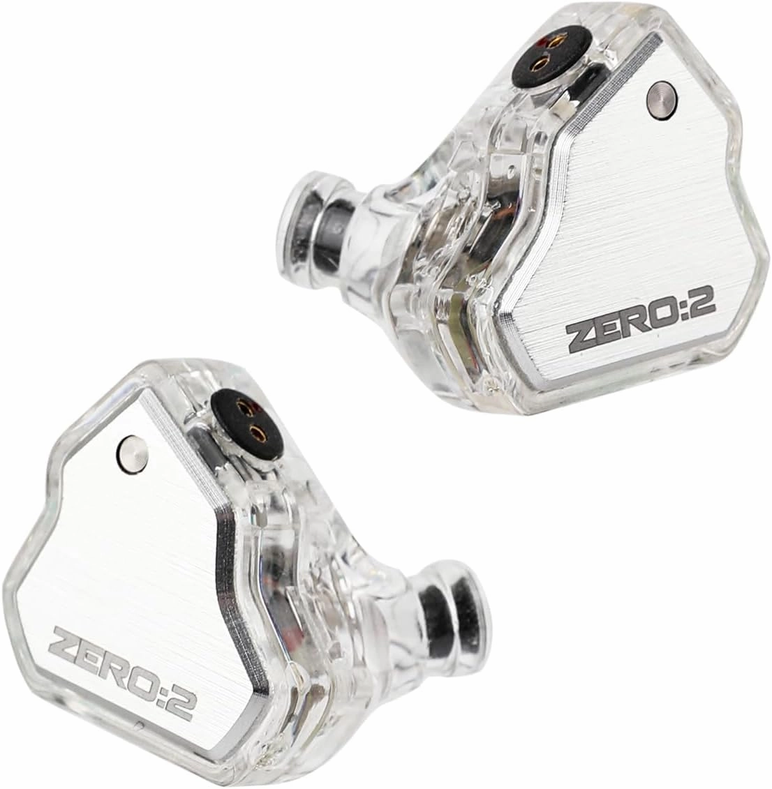 Linsoul 7Hz x Crinacle Zero:2 in Ear Monitor, Updated 10mm Dynamic Driver IEM, Wired Earbuds Earphones, Gaming Earbuds, with OFC IEM Cable for Musician (Silver)