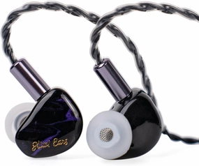 Linsoul Kiwi Ears Cadenza 10mm Beryllium Dynamic Driver IEM 3D Printed with Detachable Interchangeable Plug 0.78 2pin 3.5mm IEM Cable for Musician Audiophile (Purple) audiophile headphones,high-end headphones,studio over-ear,