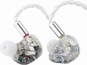 Linsoul Kiwi Ears Orchestra Lite Performance Custom 8BA in-Ear Monitor IEM with Detachable 4-core 7N Oxygen-Free Copper OFC Cable, Handcrafts Faceplate for Audiophile Studio Musician (Clear) in-ear monitors,hi-fi IEMs,studio earphones,
