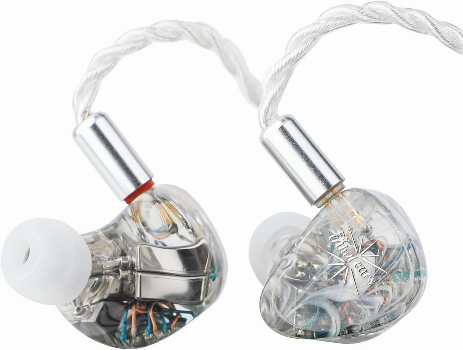 Linsoul Kiwi Ears Orchestra Lite Performance Custom 8BA in-Ear Monitor IEM with Detachable 4-core 7N Oxygen-Free Copper OFC Cable, Handcrafts Faceplate for Audiophile Studio Musician (Clear) in-ear monitors,hi-fi IEMs,studio earphones,