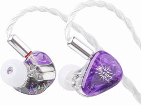 Linsoul Kiwi Ears Orchestra Lite Performance Custom 8BA in-Ear Monitor IEM with Detachable 4-core 7N Oxygen-Free Copper OFC Cable, Handcrafts Faceplate for Audiophile Studio Musician (Purple) in-ear monitors,hi-fi IEMs,studio earphones,