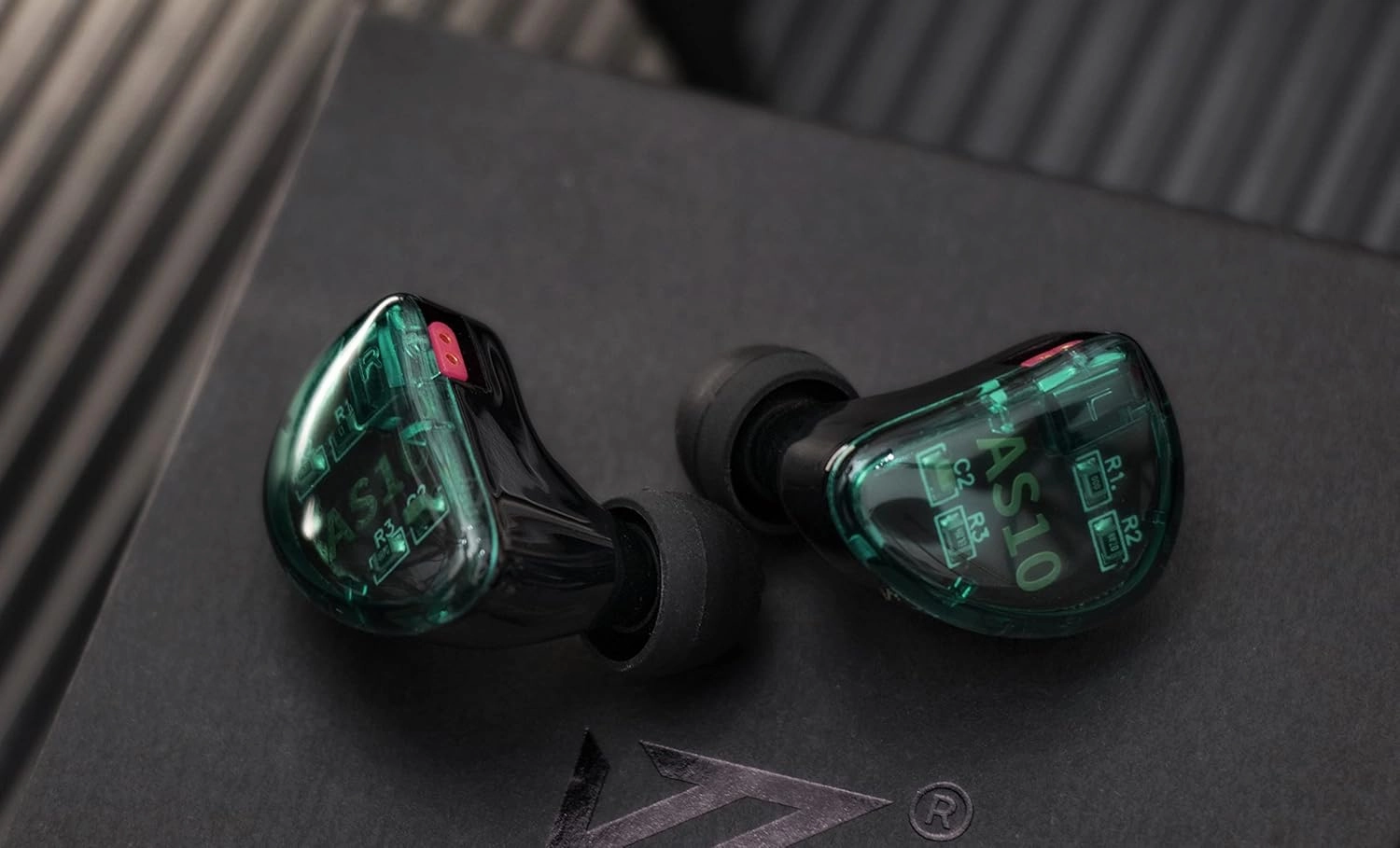 Linsoul KZ AS10 5BA HiFi Stereo in-Ear Earphone High Resolution Earbud Headphone with 0.75mm 2 pin Cable, Five Balanced Armature Drivers, Noise Cancelling(with Mic, Cyan)