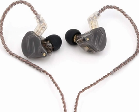 Linsoul KZ ZSN Pro Dual Driver 1BA 1DD Hybrid Metal Earphones HiFi in-Ear Monitor with Detachable Recessed 2Pin Cable, Zin Alloy Panel (with Mic, Black) in-ear monitors,hi-fi IEMs,studio earphones,