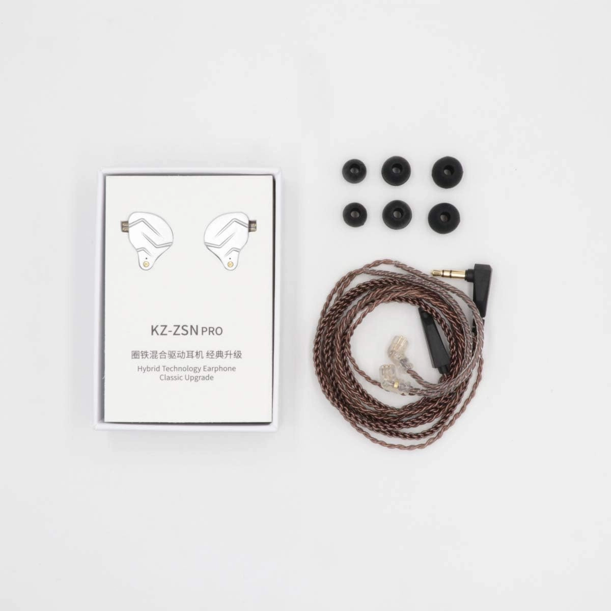 Linsoul KZ ZSN Pro Dual Driver 1BA 1DD Hybrid Metal Earphones HiFi in-Ear Monitor with Detachable Recessed 2Pin Cable, Zin Alloy Panel (with Mic, Blue)